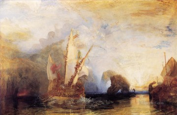  riding Art Painting - Ulysses Deriding Polyphemus Homers Odyssey landscape Turner